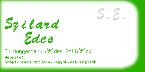 szilard edes business card